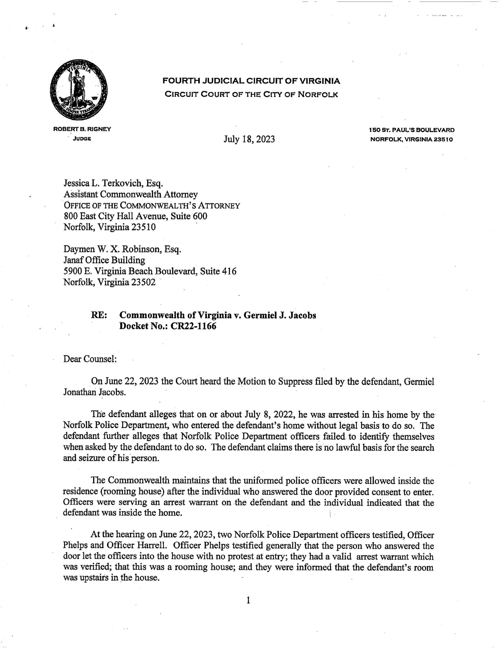 CW v Germiel J Jacobs