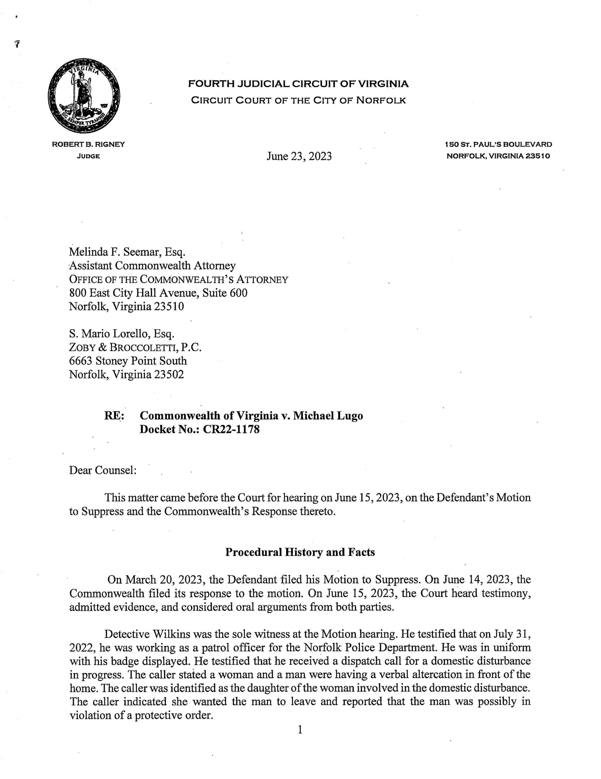 Commonwealth v. Michael Lugo