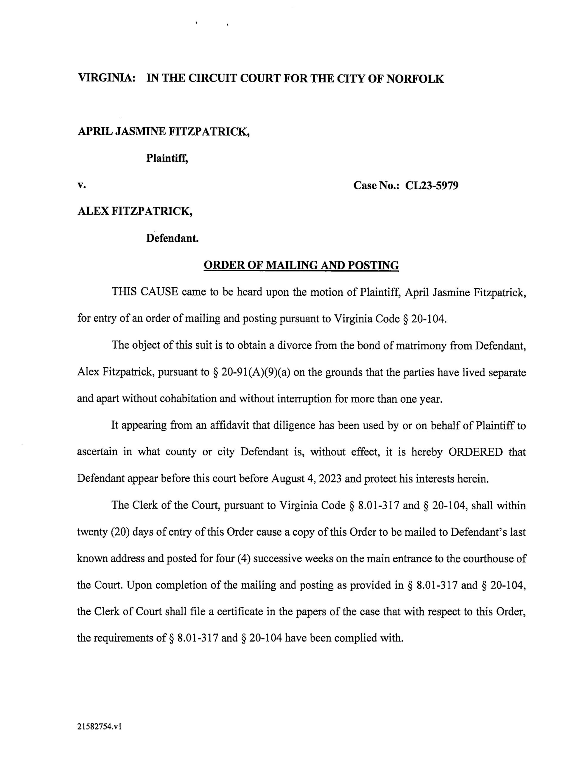 CL 23-5979 Order of Posting