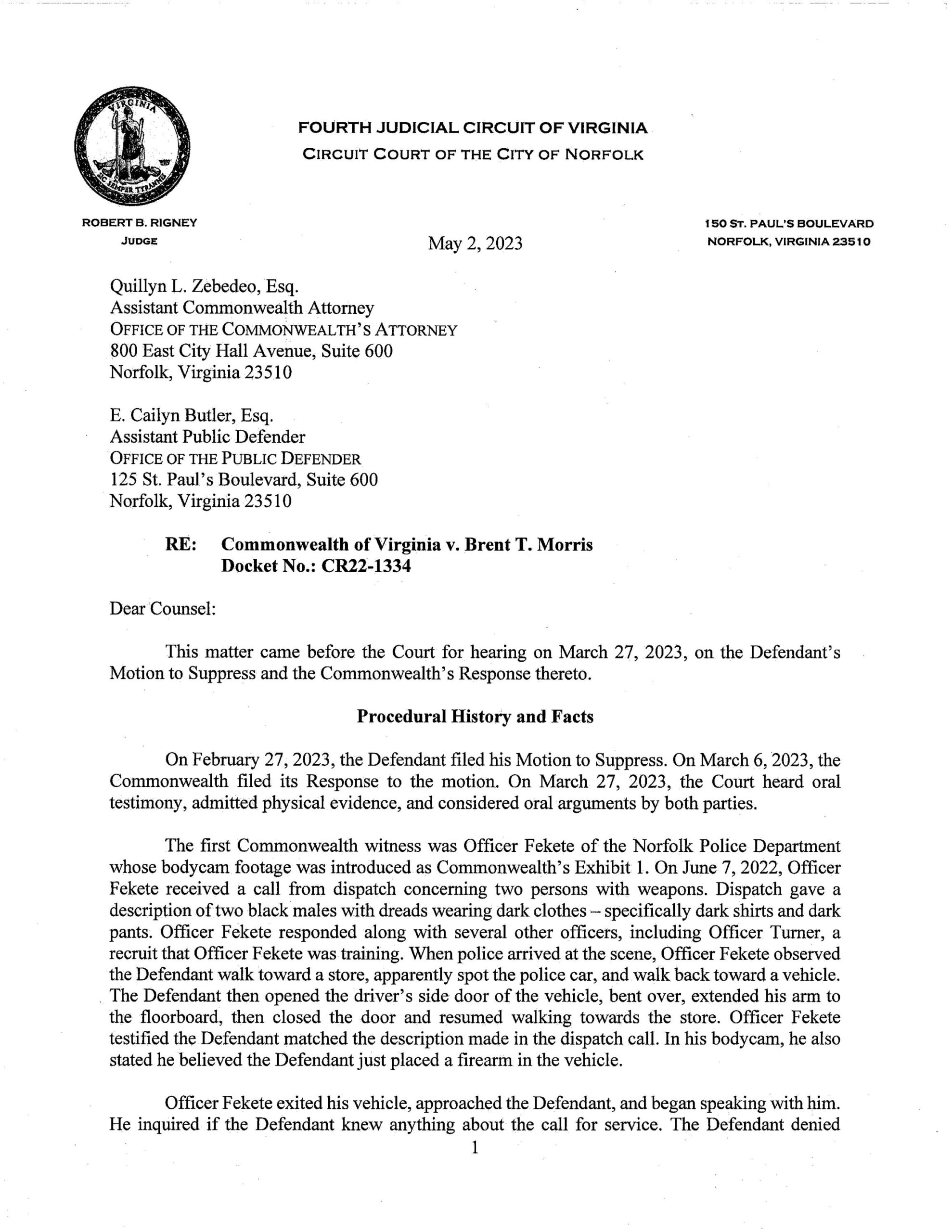 Commonwealth v. Brent T. Morris