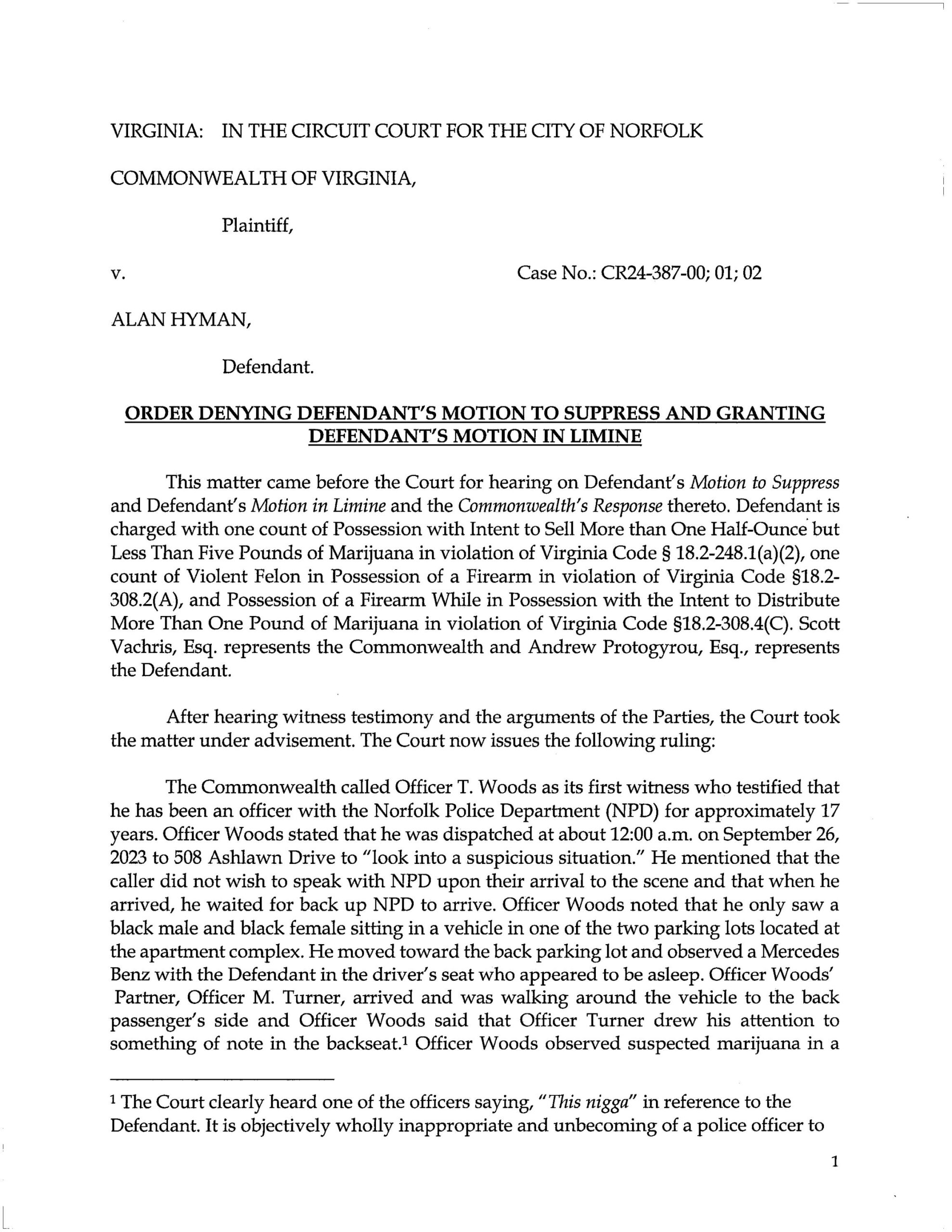 CR24-387-00; 01; 02 CW v. Hyman_Order 4.29.25