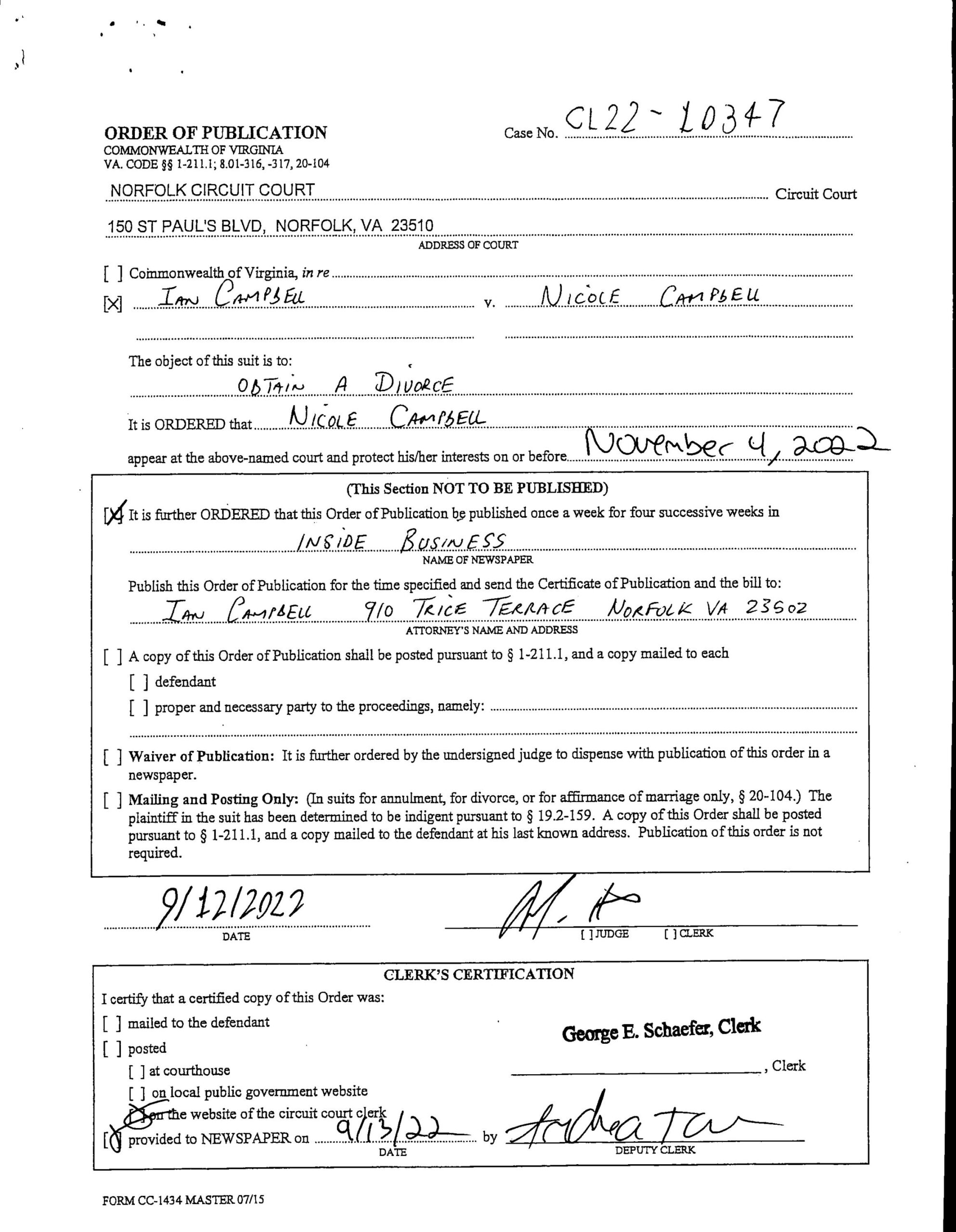 CL22-10347 Order of Publication