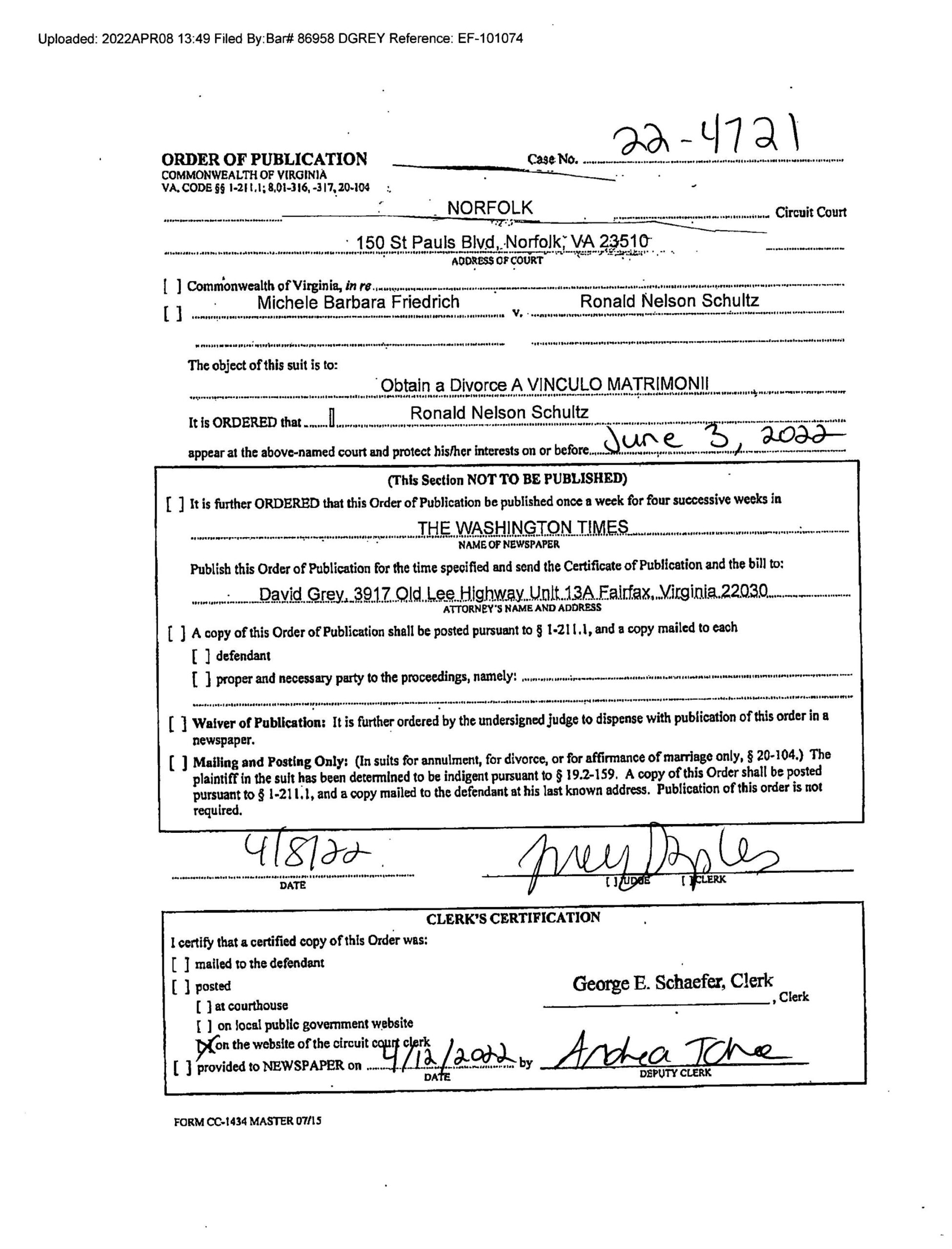 CL22-4721 Order of Publication