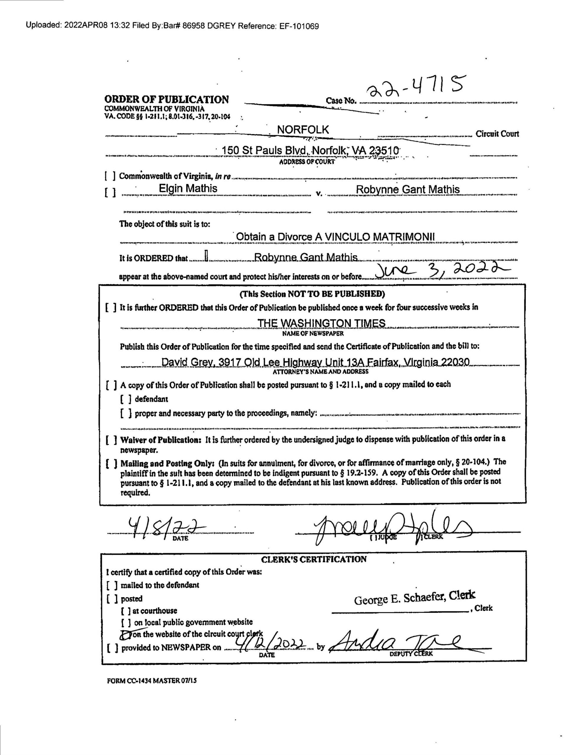 CL22-4715 Order of Publication
