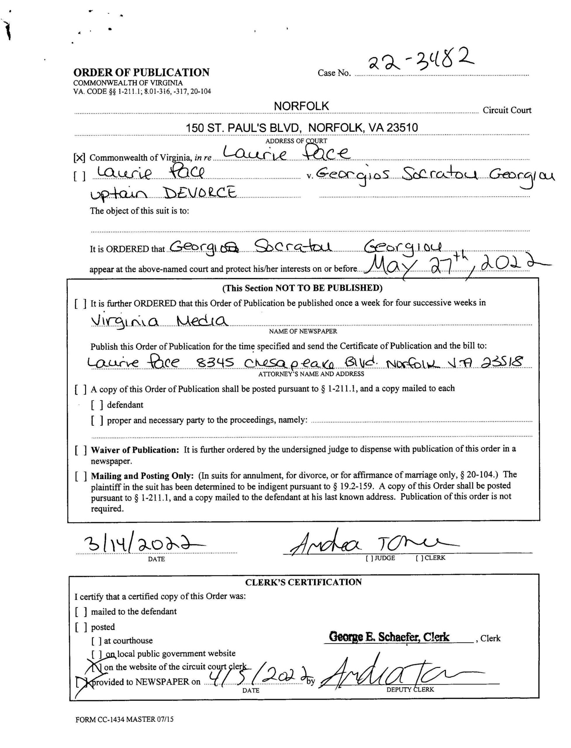 CL22-3482 Order Of Publication