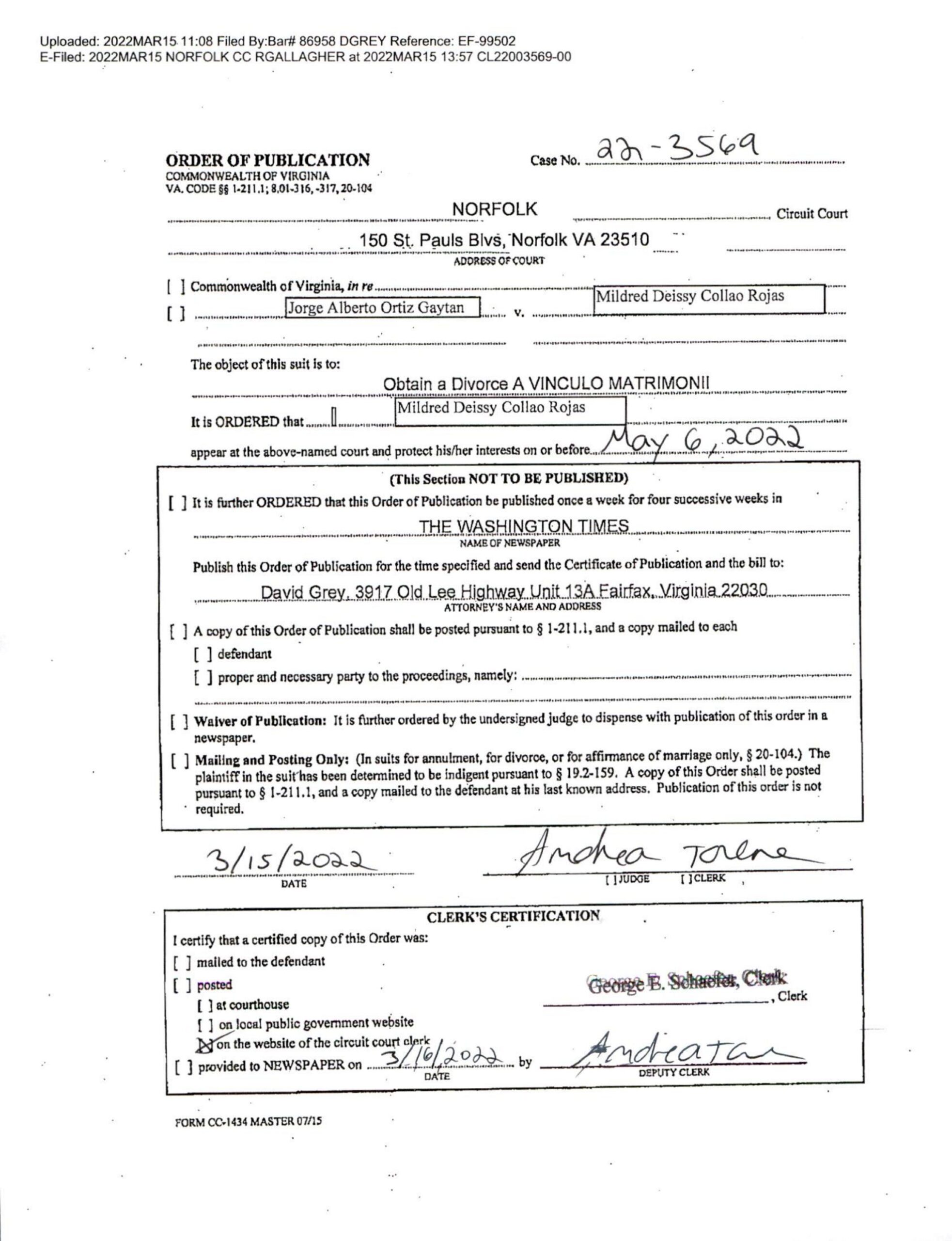 CL22-3569 Order of Publication