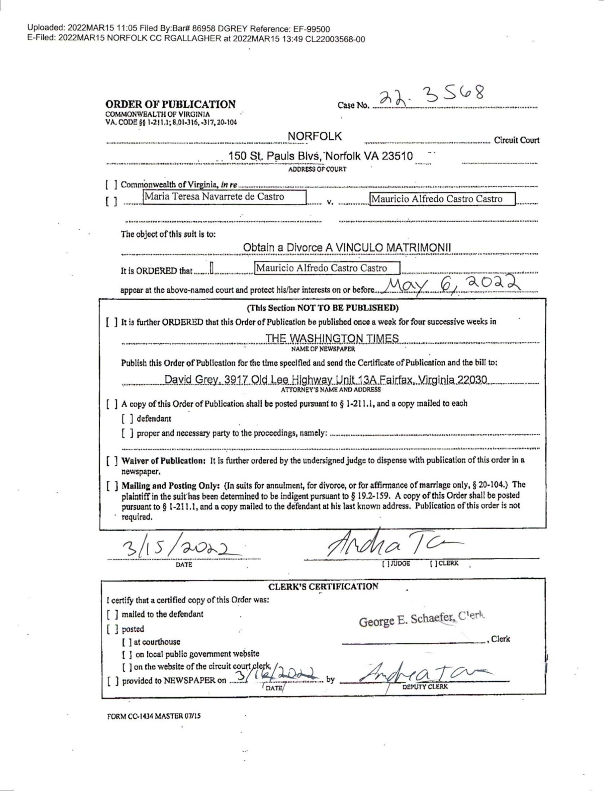 CL22-3568 Order of Publication