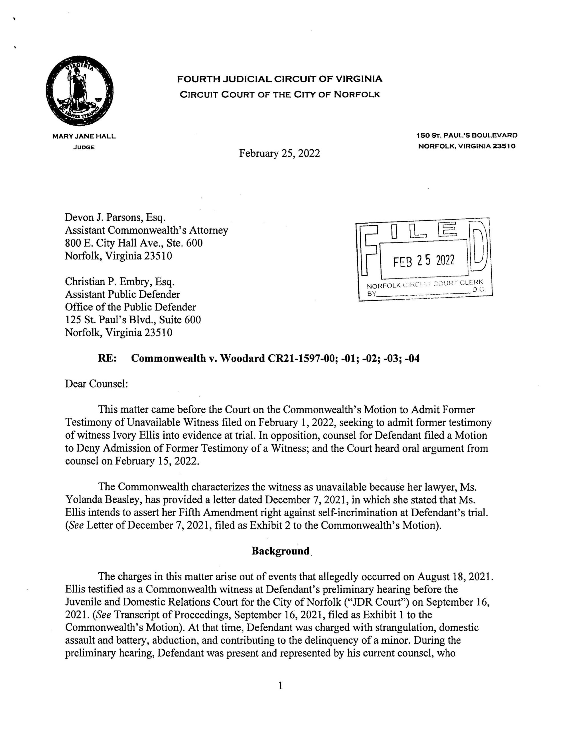 Commonwealth v. Woodard