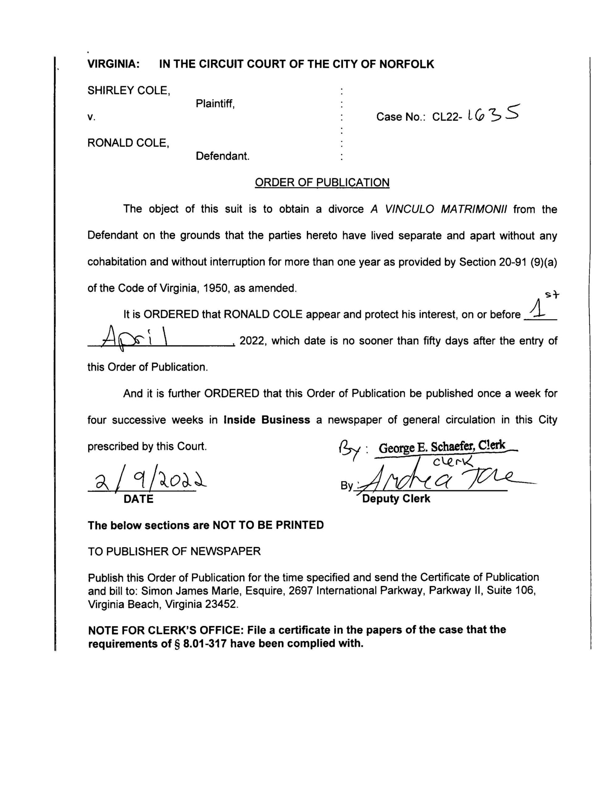 CL22-1635 Order of Publication