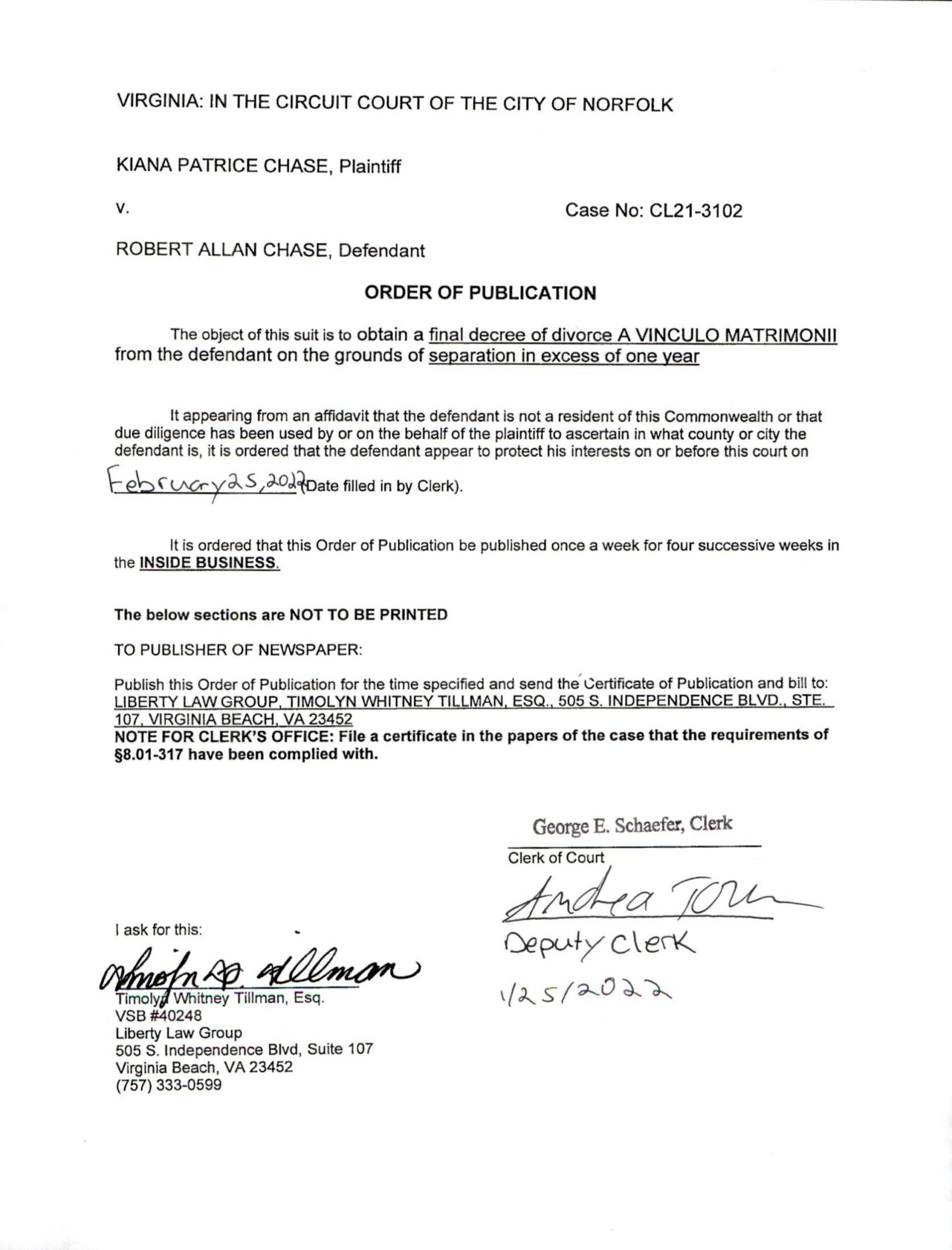 CL21-3102 Order Of Publication