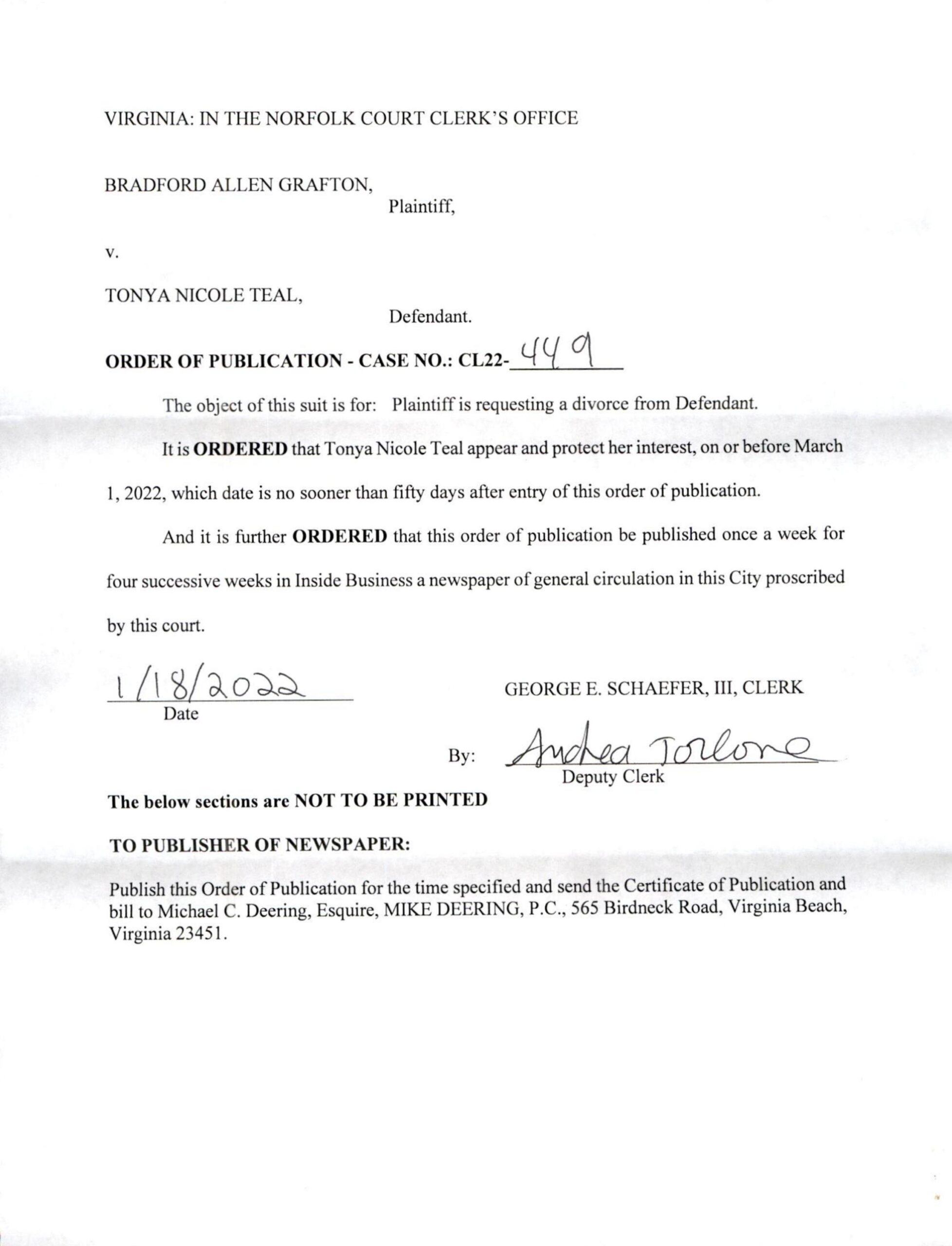 CL22-449 Order Of Publication