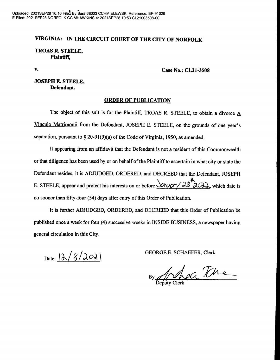 CL21-3508 Order Of Publication