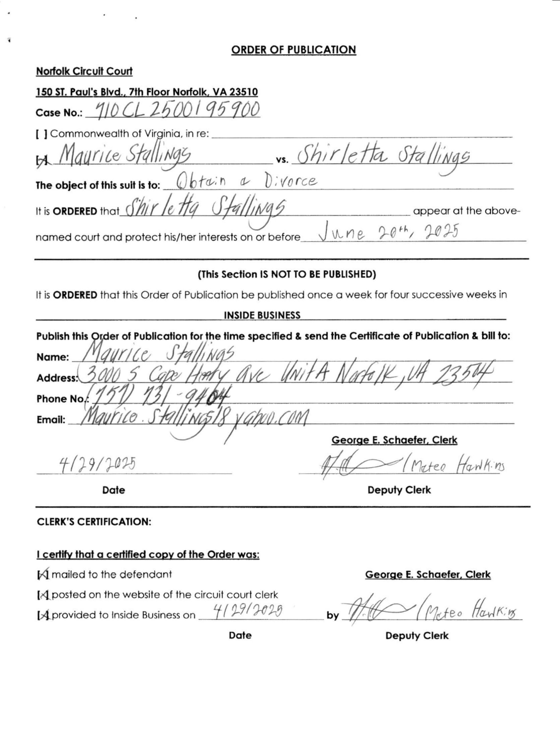 CL25-1959 Order of Publication