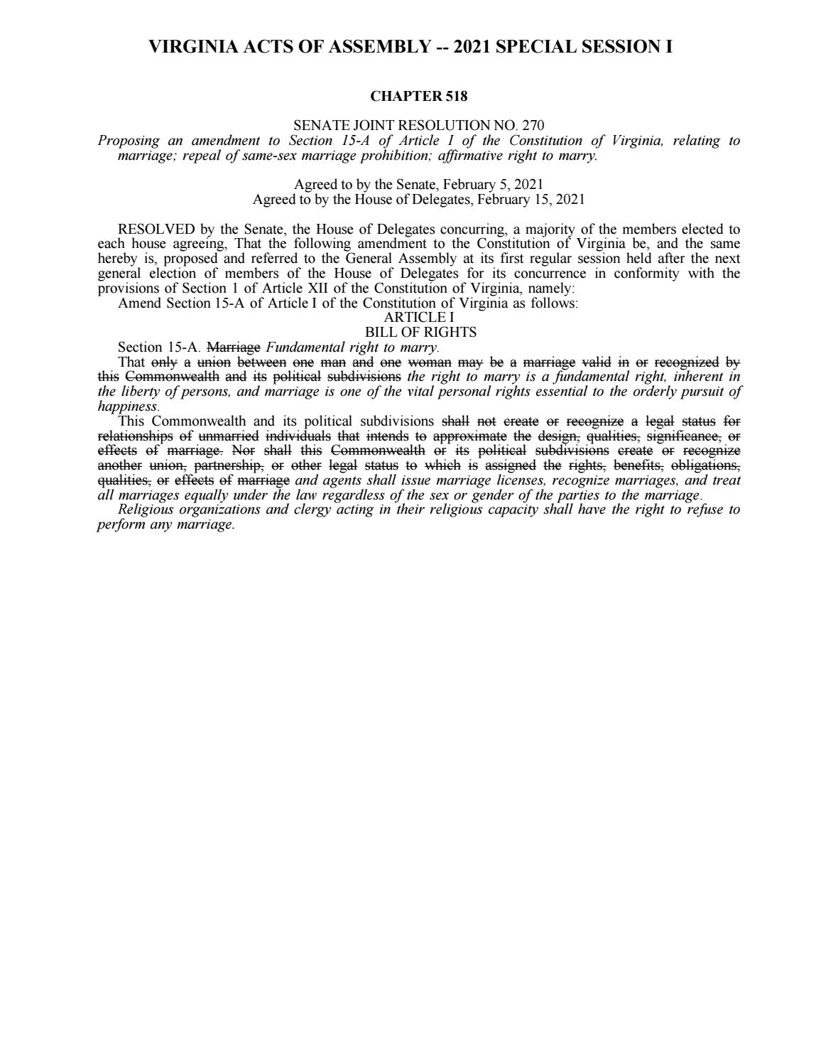 SENATE JOINT RESOLUTION NO. 270