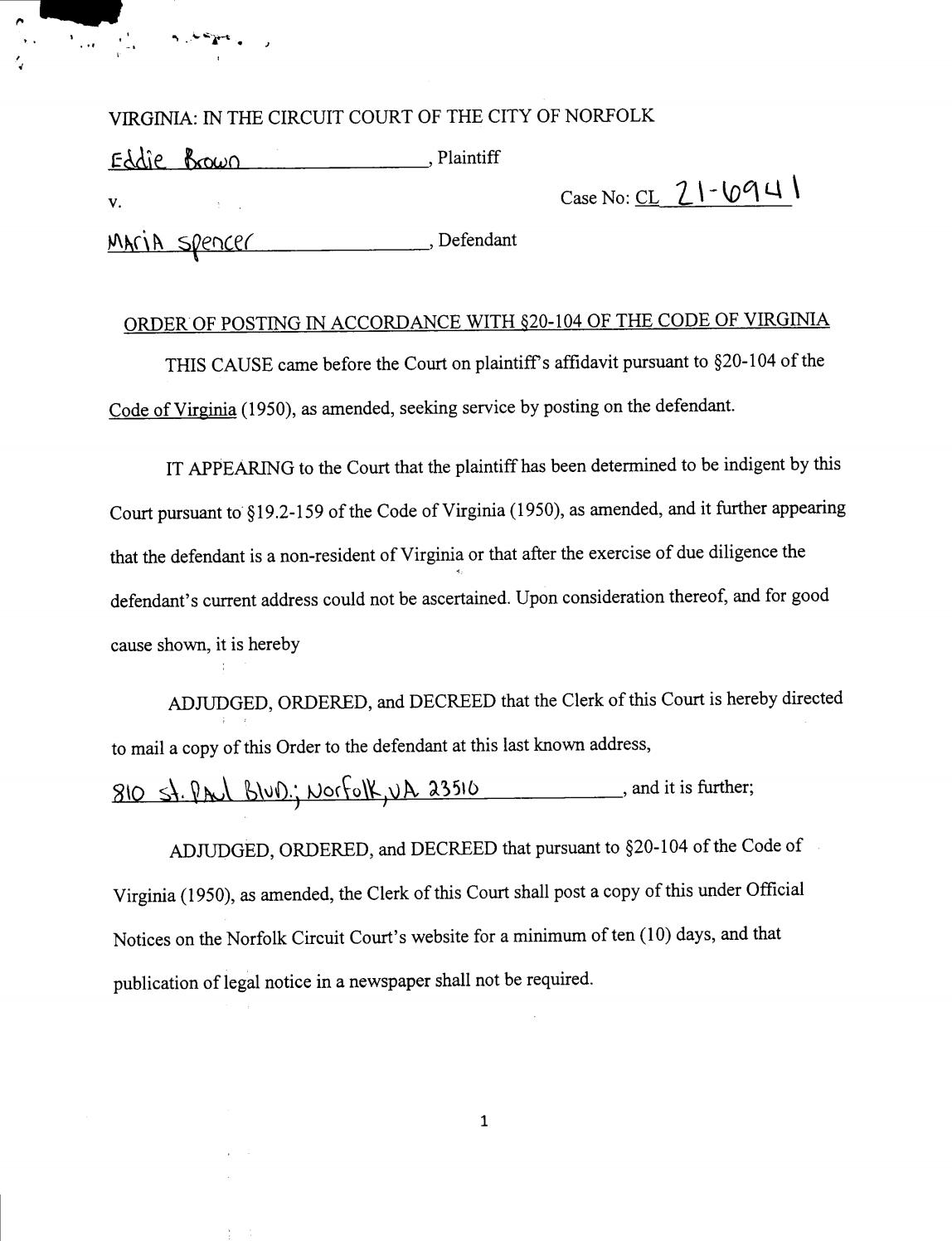 CL21-6941 order of posting
