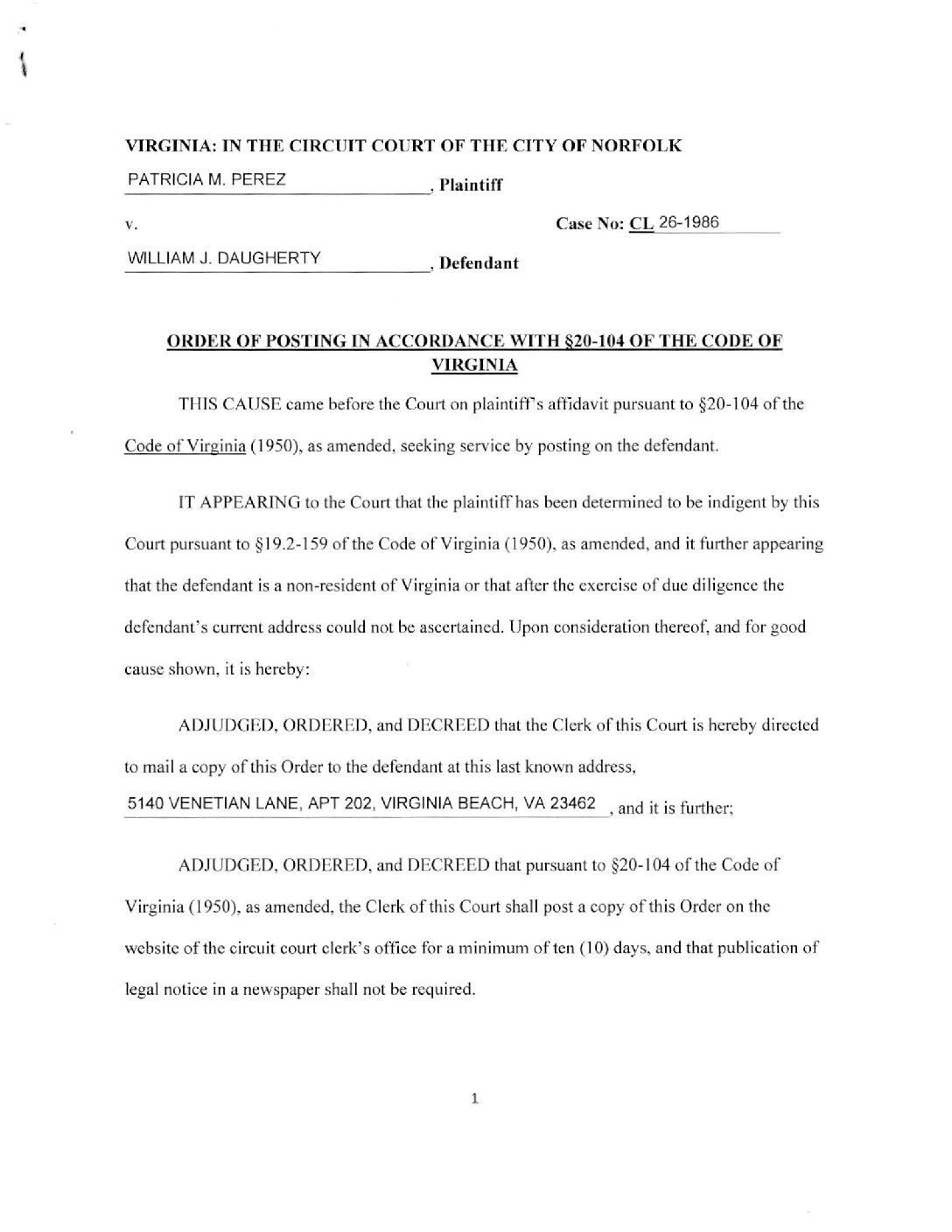 CL26-1986 Order of Posting